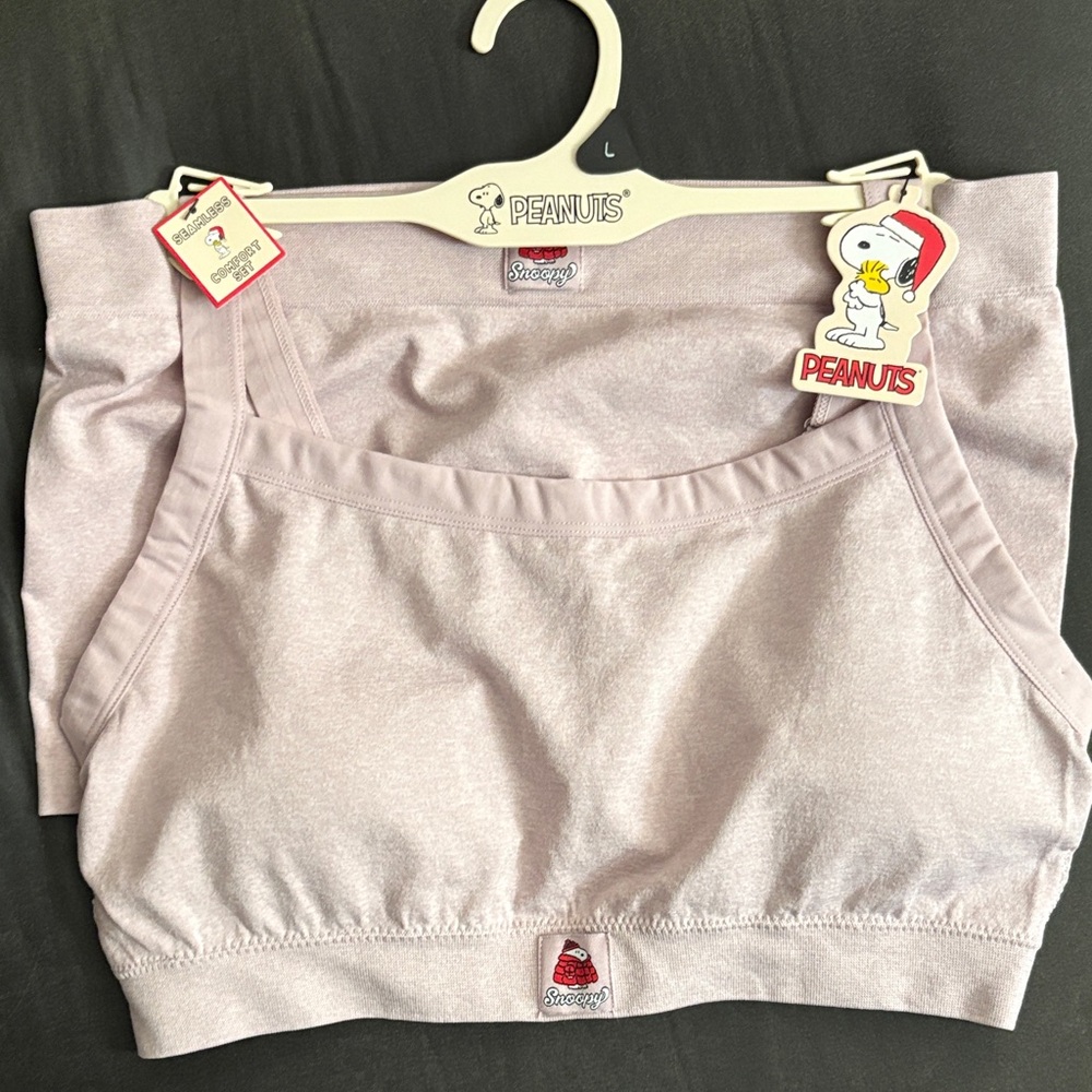 PEANUTS SEAMLESS BRALETTE & BOY SHORTS